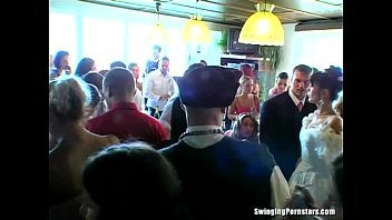 Wedding sluts are fucking in public